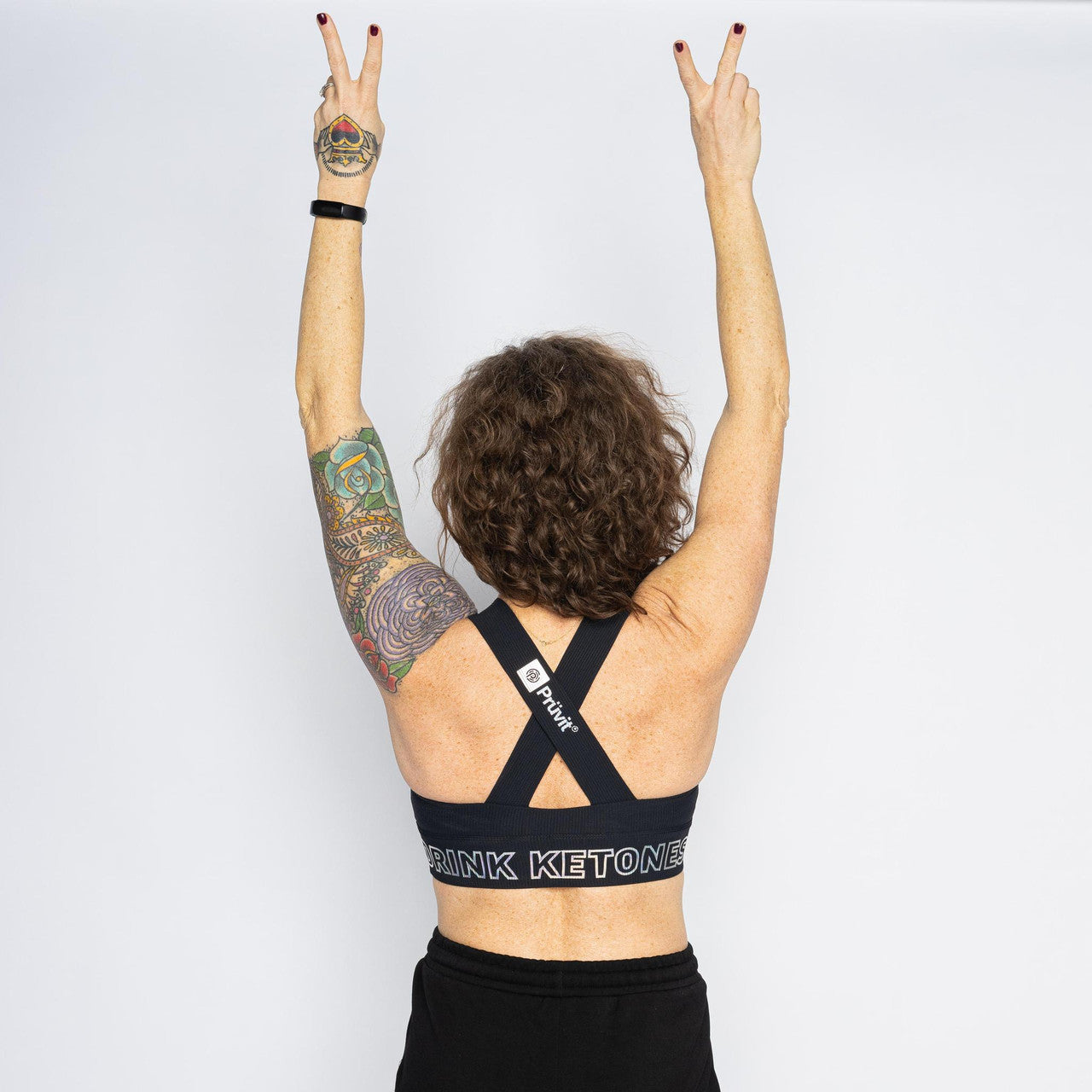 Radiant in Ketones Sports Bra *Black w/metalic*