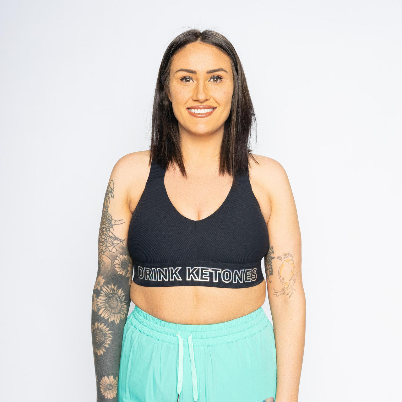 Radiant in Ketones Sports Bra *Black w/metalic*