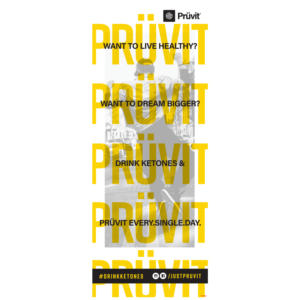 Live Healthy Pop-Up Banner *yellow*