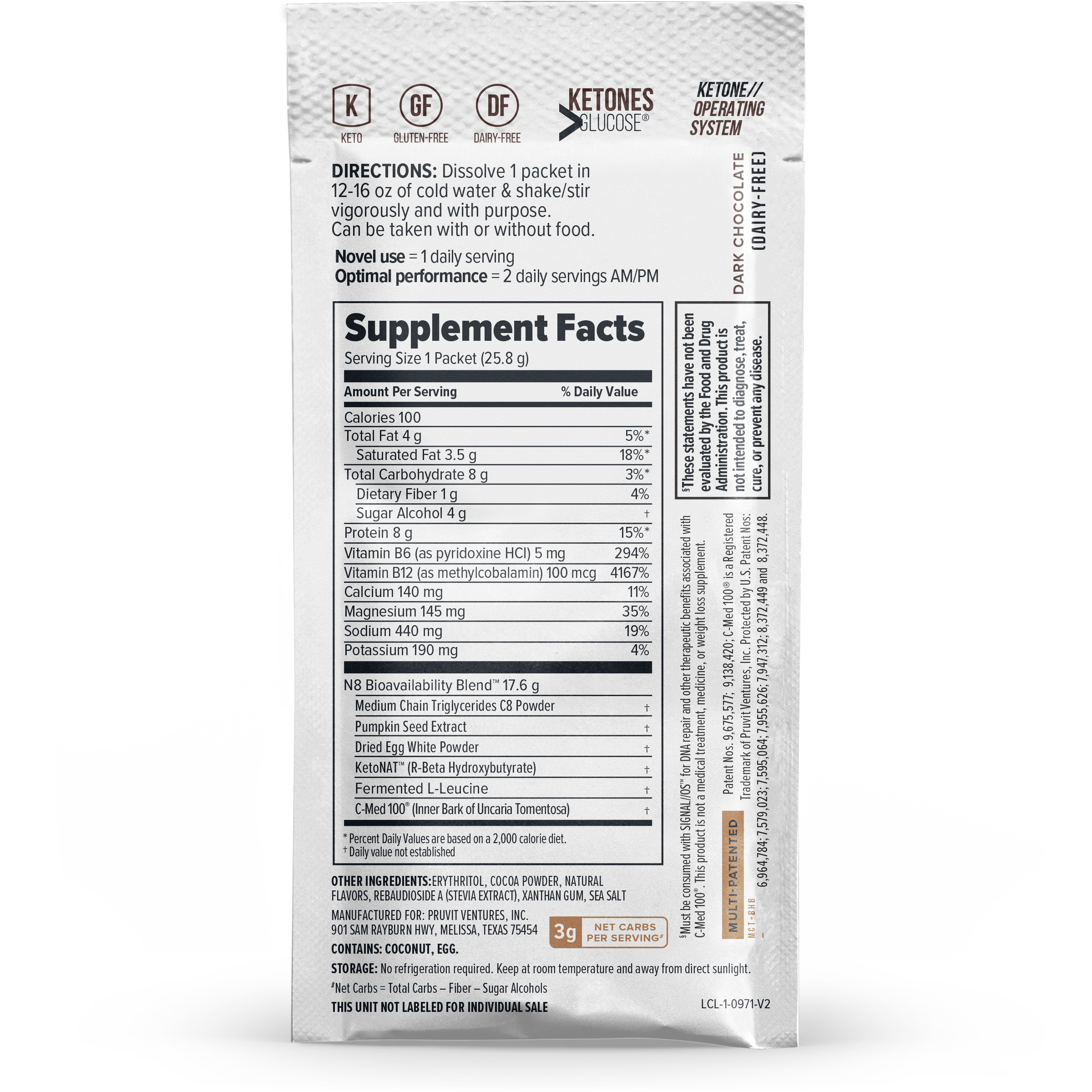 KETO//OS PRØ® Dark Chocolate