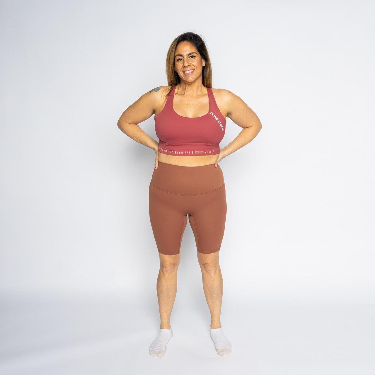 Burn Fat. Drink Ketones Sports Bra *Pinot Noir*